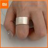 925 Sterling Silver Simple Ring For Women Fine Jewelry Finger Adjustable Open Vintage Shinning Wide Ring For Party Birthday Gift