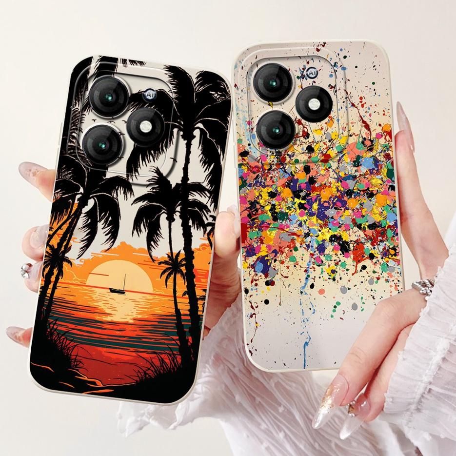 For Itel A70 Case A665L Cute Panda Cartoon Cover Soft Silicone Shockproof Phone Case Fopr Itel A70 A 70 ItelA70 Back Cover Shell