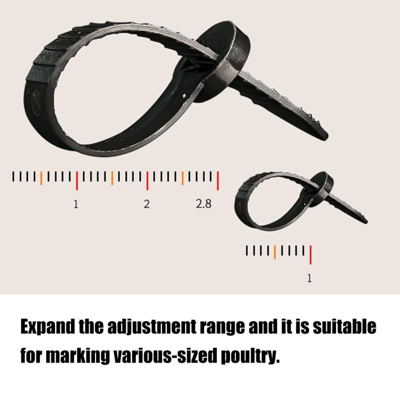 Sequential Numbered Leg Rings for Poultry 1-100 Set Waterfowl System Plastic Identification Bands for Farm Bird