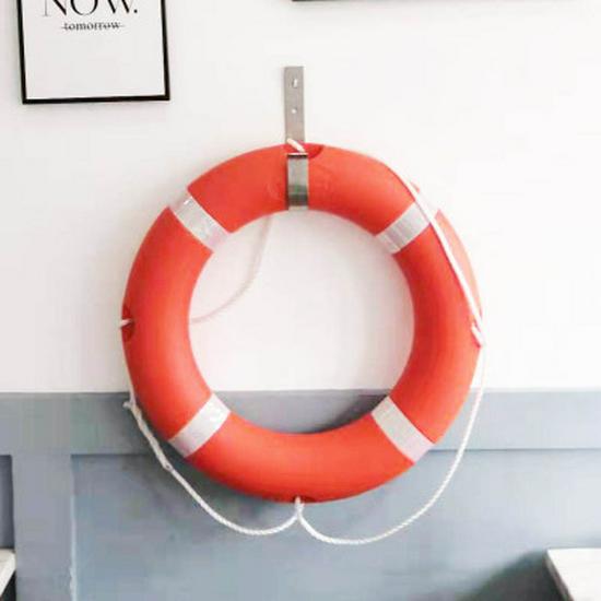 

Stainless Steel Lifebuoy Holder with Tripod Storage Rack