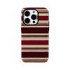 Burgundy Stripe Elegance Phone Case for IPhone 16 15 14 13 12 11 X XS XR XSMAX 7 8 Pro Max Plus Double-layer Back Cover