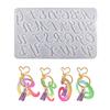 Large English Alphabets Earrings Silicone Epoxy Resin Mold DIY Keychain Pendant Jewelry for Luggage Tags Bag Accessories