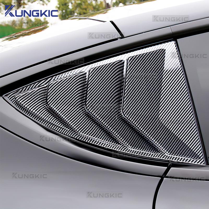 For Tesla Model Y 2025 Juniper Rear Windshield Sticker Side Spoiler Splitter Trim Triangle Louver ModelY   -2026