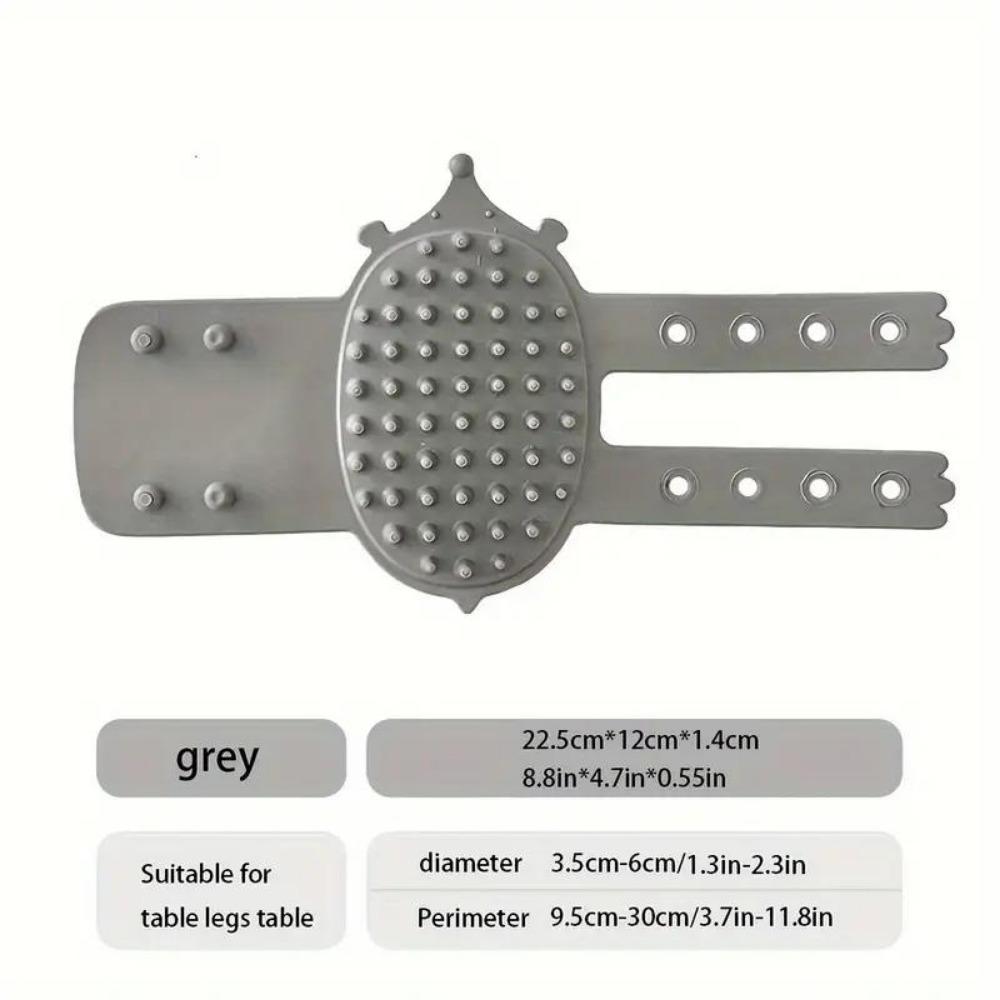 Rubber Self-Grooming Cat Scratcher - Wall & Table Leg Mountable, Flexible Bristles, Non-Electric Pet Massage & Fur Removal Tool