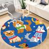 1pc Dogs, Winter Clothing Chair Carpet for Office, Soft, Non-Slip Polyester Mat, Office, Living Room, Bedroom, Durable Polyester Yy251207170