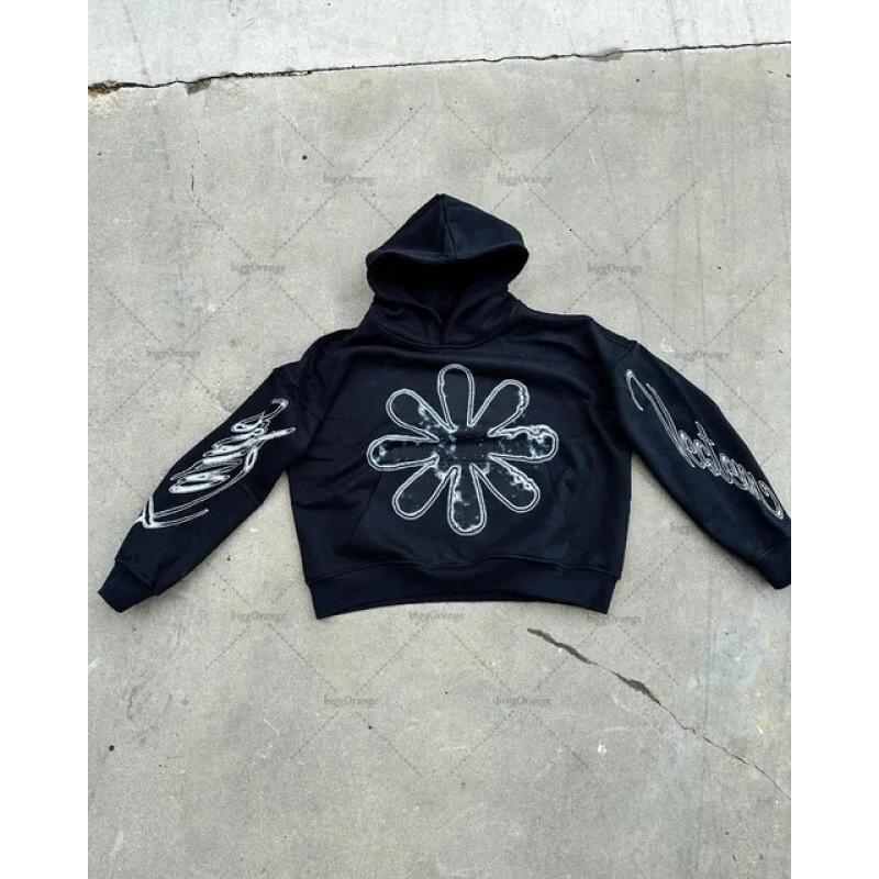 Street Trendy Brand Skull Pullover Sweater Digital Printing Casual Loose Hooded Sweater