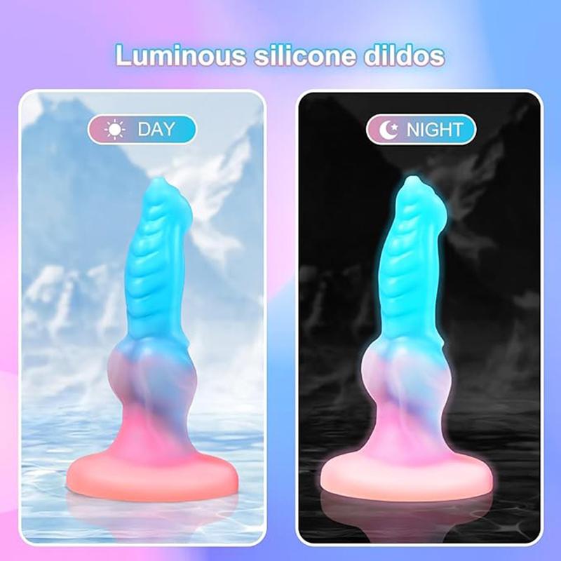 Factory Sale Luminous Dildo Animal Penis Dog Dildo With Suction Cup Glowing Dildo Anal Toy Male Female Masturbater Monster Dildo