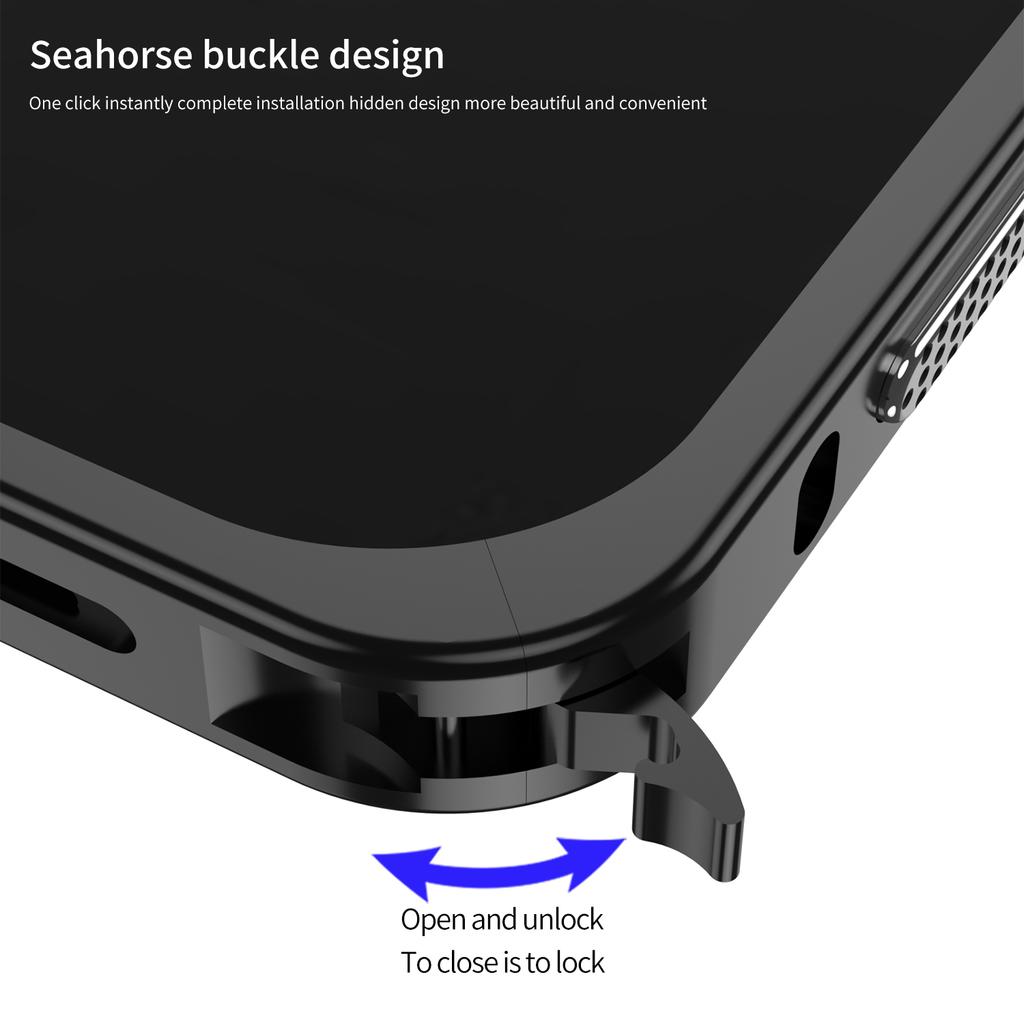 For Google Pixel 9 Pro XL Bumper Cases Metal Frame Heat Dissipation Cover with Lens Protector