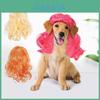 Adorable Pink Orange And Golden Dog Wig For Pet Costume Party Dress Up Accessory