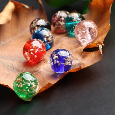 20 unids/lote 10/12mm espaciador de bolas redondas cuentas de vidrio sueltas mujeres DIY collar pulsera joyería