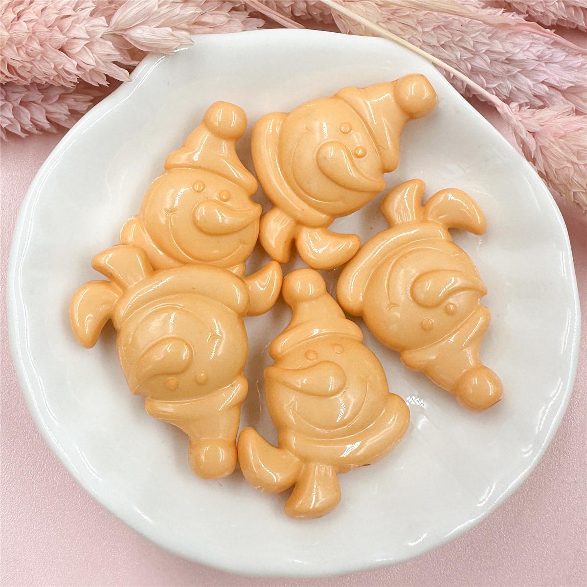 

Снеговик ручной работы, 5 шт., рождественские украшения, акриловые материалы из бисера, аксессуары для бусин для изготовления браслетов, сережек, DIY ювелирные аксессуары, сплошной цвет оранжевый