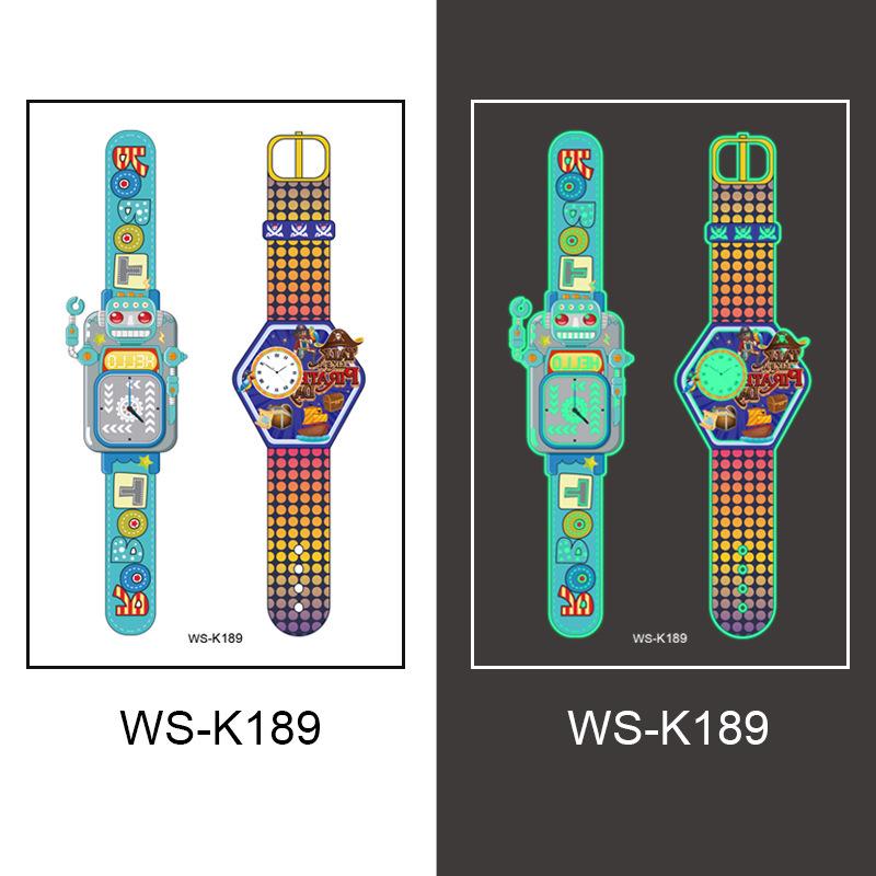 Luminous Waterproof Tattoo Stickers for Kids: Cross, Watch, Boys & Girls Designs