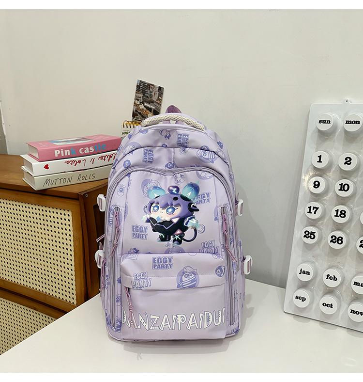 Schoolbag Printed Backpack Female Casual Backpack Campus High School Student Cute Cartoon Large Capacity