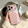 Pink Plaid Is Suitable for 17pro Niche iPhone17Pro Premium Sense 15 Mobile Phone Case Apple 17 Protective Case Niche