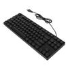 Gaming Keyboard USB Round 87 Keys Colorful Backlit Ergonomic Mechanical Touch Wired Keyboard for Desktop Laptop PC Black
