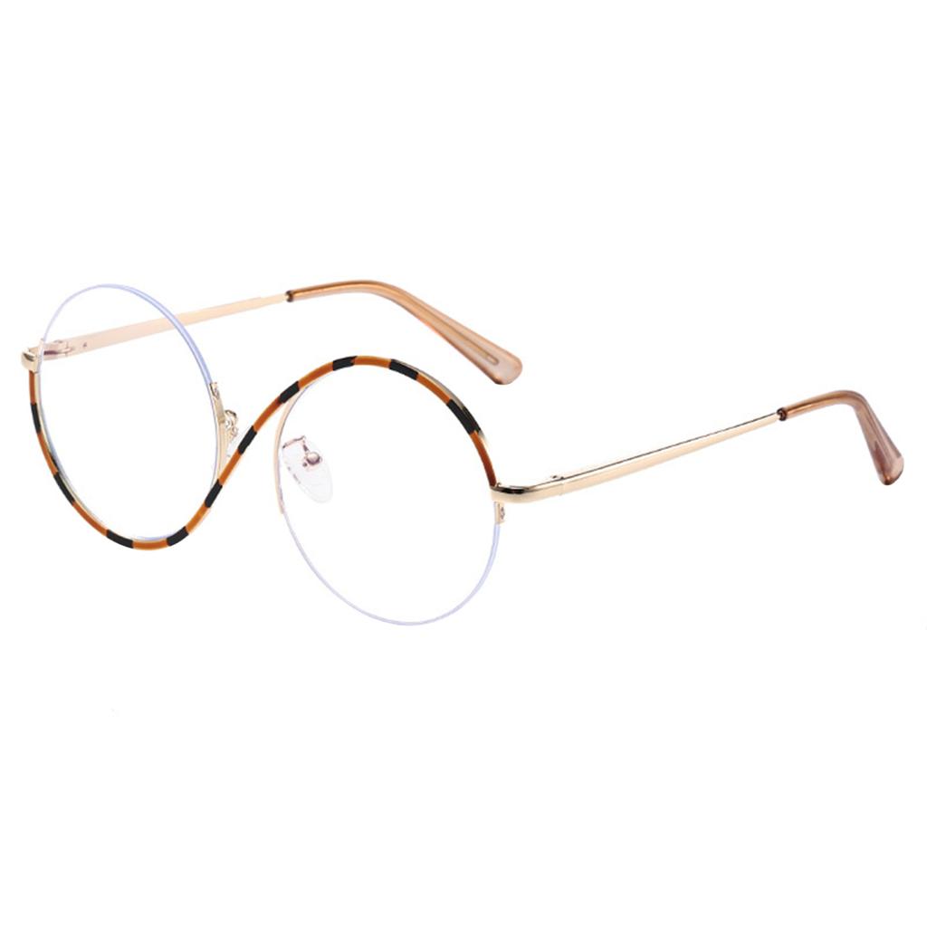 Yousheng Hexenbrille Ikonisches Design Flache Spiegel Leichter Metallrahmen S-förmige Bügel Runde Brille Halloween-Partys Requisite Cosplay-Brille