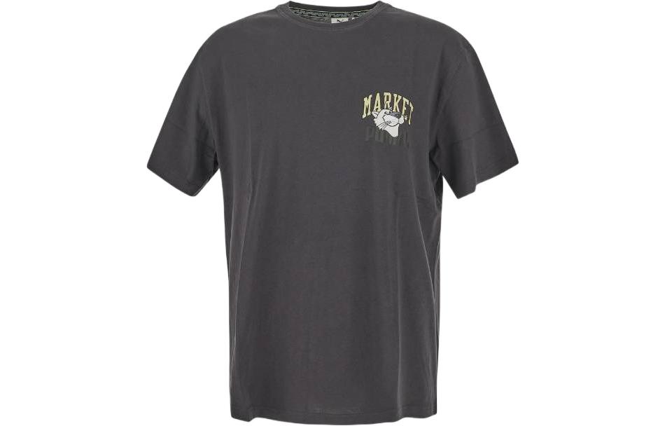 PUMA X Market Joint Series T Shirts Men s Gray Crew Neck Moderate Other 537396-72 L