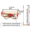 Holzschaukelsitz mit 2 Karabinerhaken Spielplatzgerät für Park Baum Veranda
