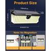 466LED 4000Lm Solar Lights Outdoor Waterproof for Security, 270° Angle & 3 Lighting Modes Motion Sensor Outdoor Lights IP68 Solar Light for Fence