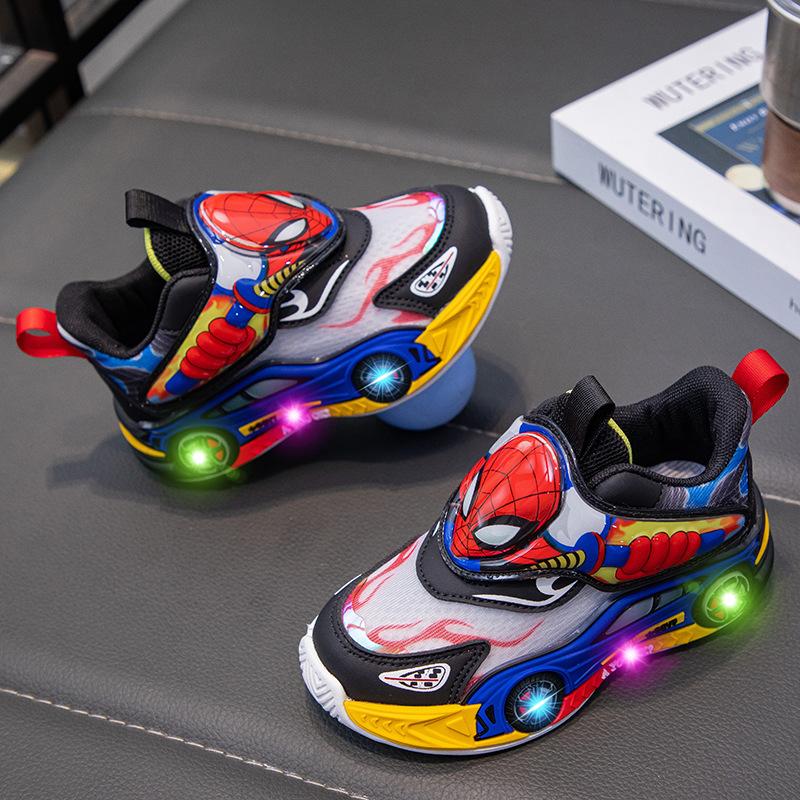 Children's Basketball Shoes Breathable and Comfortable Boys' Casual Luminous Soft-soled Sports Shoes