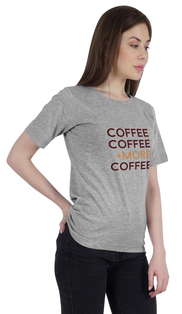 Inkmeso Women   Coffee Coffee  More Coffee   Graphic Coffee Lover Tee Tshirt