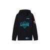 Li-Ning CBA Basketball Series Letter Print Pullover Hoodie Men Tops Black AWDR709-2