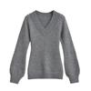 Dorothy Korean V-Neck Spring Solid Sweater - Women's Knitted Straight Waisted Top