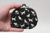 Hasegawa Coin Handcrafted by Kyoto Made in Japan Cat-patterned Purse, Artisans, (Black)