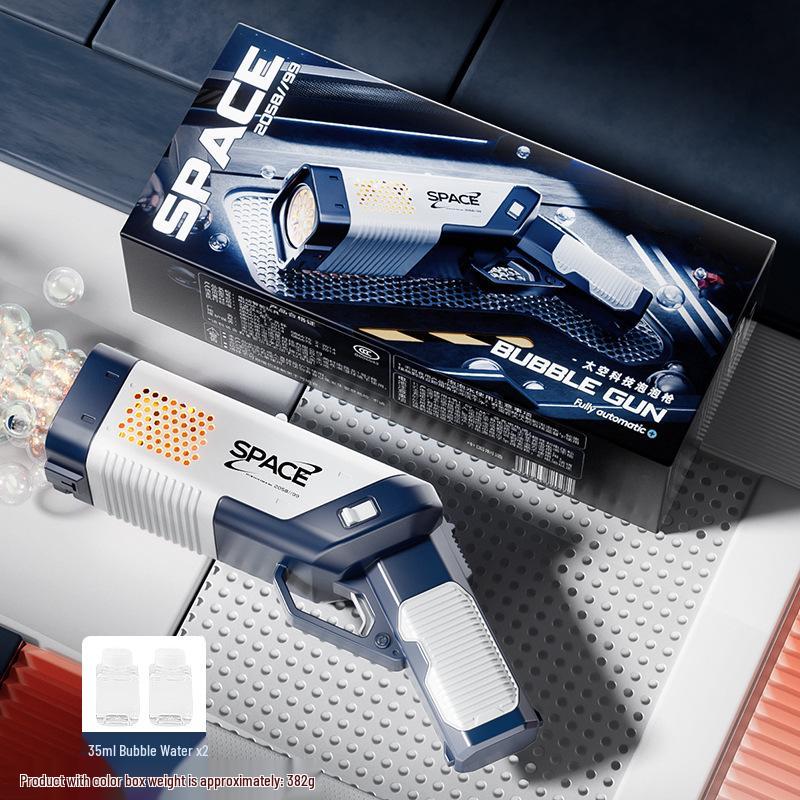 Electric Bubble Fire Truck Toy: Automatic Light-up Bubble Gun for Kids' Outdoor Fun