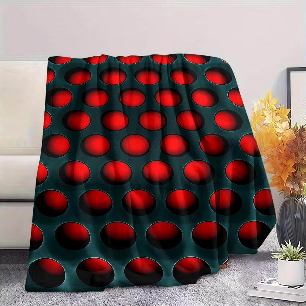 Geometry Print Flannel Blanket, High quality Comfortable for All Seasons, Home Decor, Warmth and Comfort, Perfect for Christmas Gifts