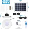 NIORSUN Solar Indoor Lights Outdoor, LED Solar Pendant Lights 3 Color Dimmable Lighting with Remote Control, Gazebo Lights,2x16.4ft Cable IP65