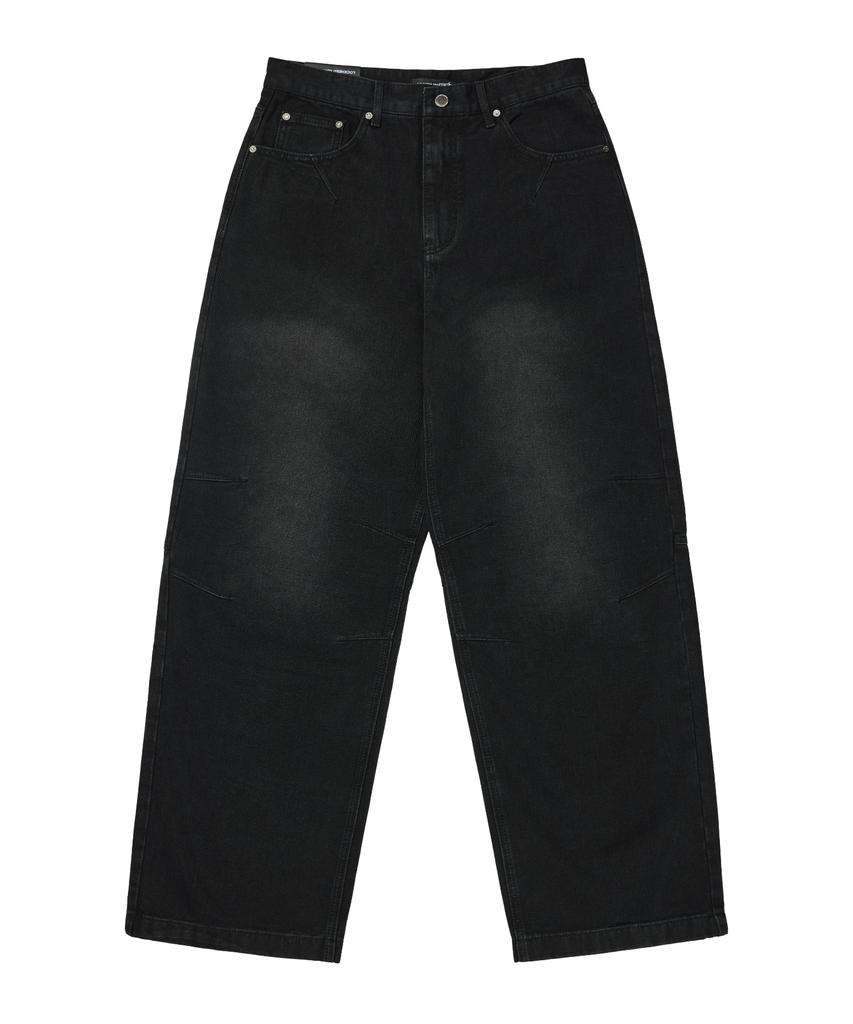 Loghideumatin Wide Fit Denim Pants (Black)