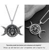 Xiweier Dark Double Moon Pendant Necklace - Unisex Style