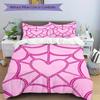3pcs Heart Web Bedding Set, Breathable and Soft, Suitable for All Seasons, Ideal for Home Use, Suitable for Bedroom Decor 21177