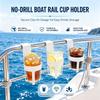Hook-On Hanging Cup Basket Pack of 4 for Boats Motorhomes and Vehicles, Plastic Open Frame Drink Rack Storage Plus