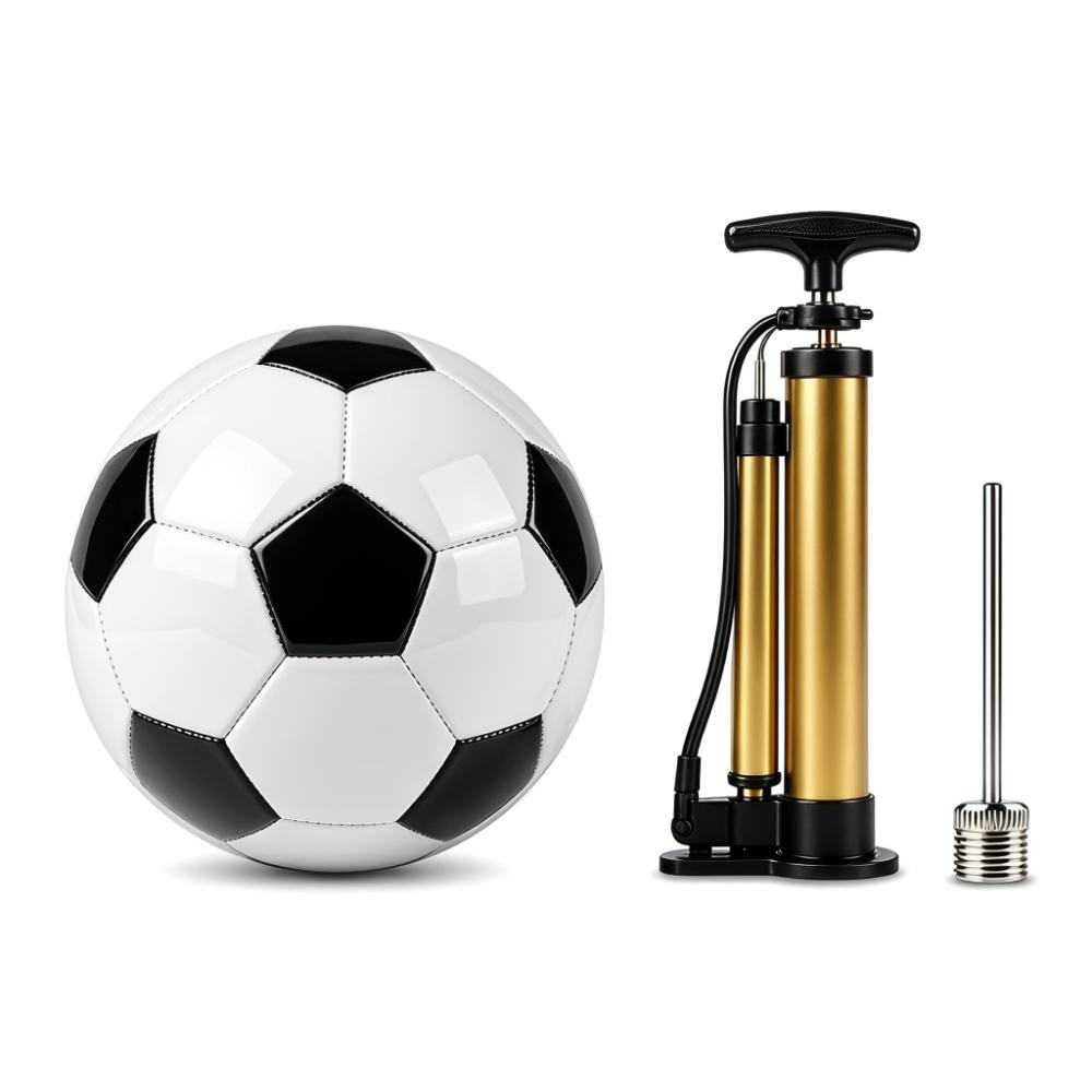 3pcs Stitched Panels Football PVC Cover Match Ball Classic Style Soccer Ball  School Training белый/чёрный