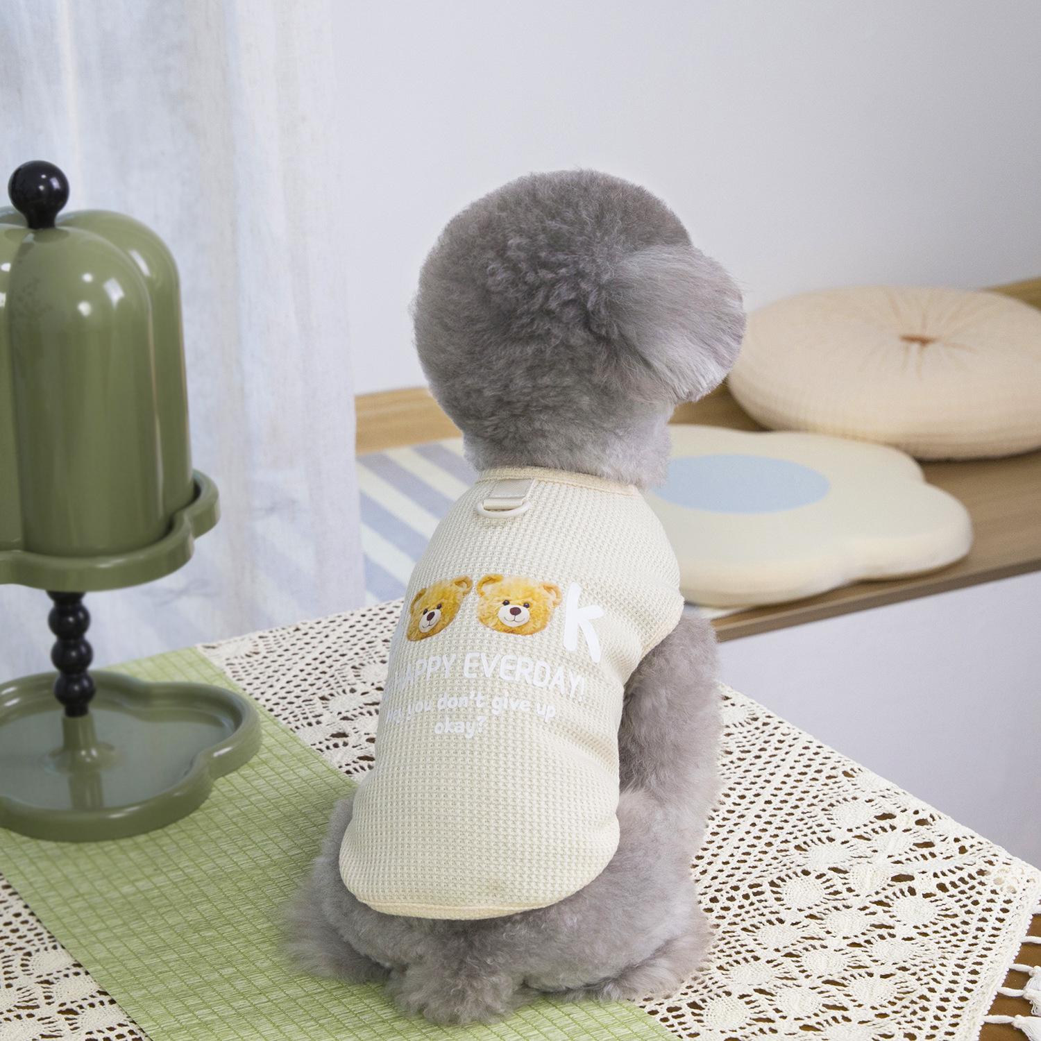 

2025 Новая одежда для домашних животных Одежда для собак Одежда для кошек и плюшевых собак Весна/Лето Новая одежда для домашних животных 25BOOK Майка с медведем XXL