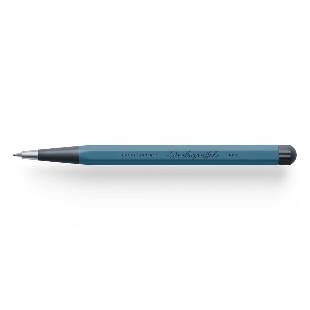 Leuchtturm Mechanical Dreg Refill Stone Officially Imported Pencil, 0.7" No. 2, Blue, 366195,