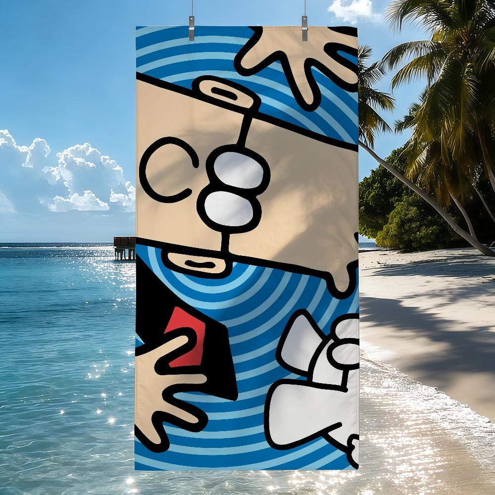 D-Dilbert Towel Quick Drying Beach Towels Are Suitable For Swimming Pools Camping Yoga And The Gym
