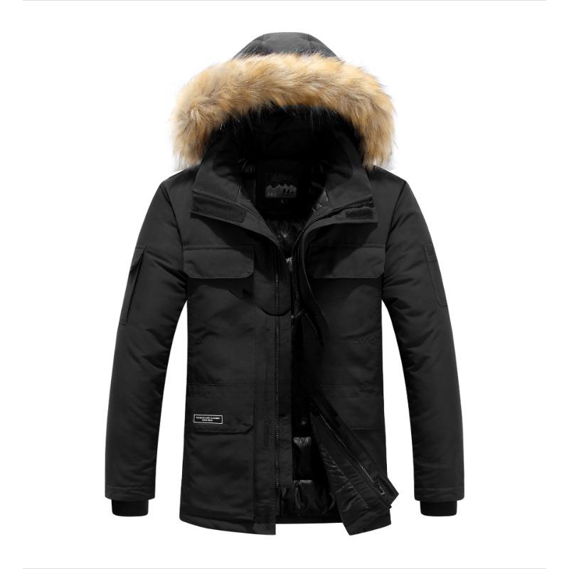 Winter cotton coat for men in autumn and winter new thickened cotton coat mid-length men's hooded trendy coat cotton coat thickened