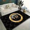 Golden Diamond Velvet Dot Plush Bottom 1pcLarge Size Carpet Kitchen Floor Mat, Diamond VIP Pattern Printing