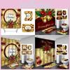 Elegant Christmas Shower Curtain And Toilet Mat Set For Stunning Holiday Home Decor