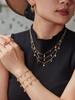 European & American Fashion DIY Multi-Accessory Set: Small 8-Shaped Flower with Full Rhinestones & 5A Zircon Necklace and Bracelet Combination