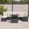 Garden Sofa Set with Cushions 8 pcs Black Poly Rattan