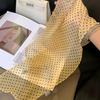 Polka Dots Chiffon Transparent Breathable Sunscreen Shawl Female Summer Thin Long Beach Towel Sun Silk Scarf