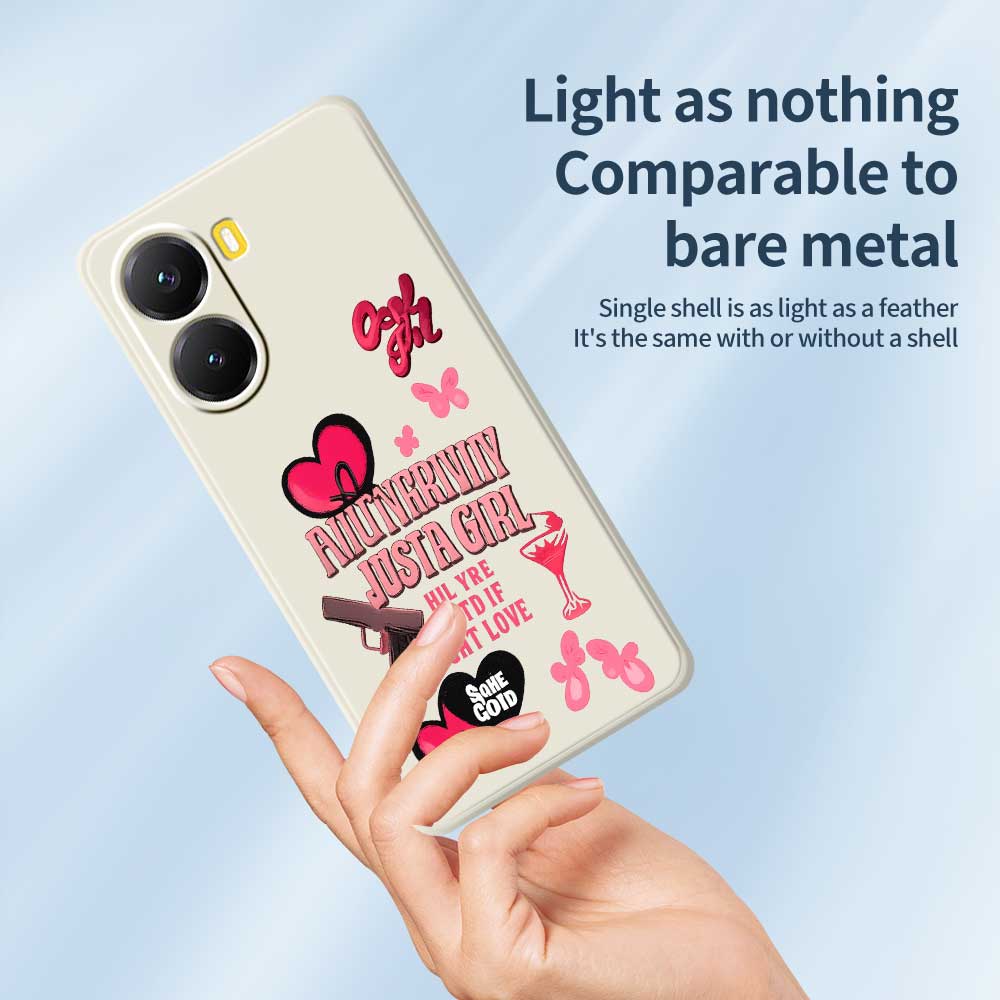 For Xiaomi Redmi Turbo 4 5G/Poco X7 Pro 5G Case Pink Elements Pattern Printing Straight Edge TPU Phone Back Cover