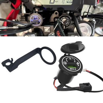 USB-Stromkit (2-Port Typ/Typ-C / USB) Kompatibel mit Honda CRF250L/(S) MD47 2021-