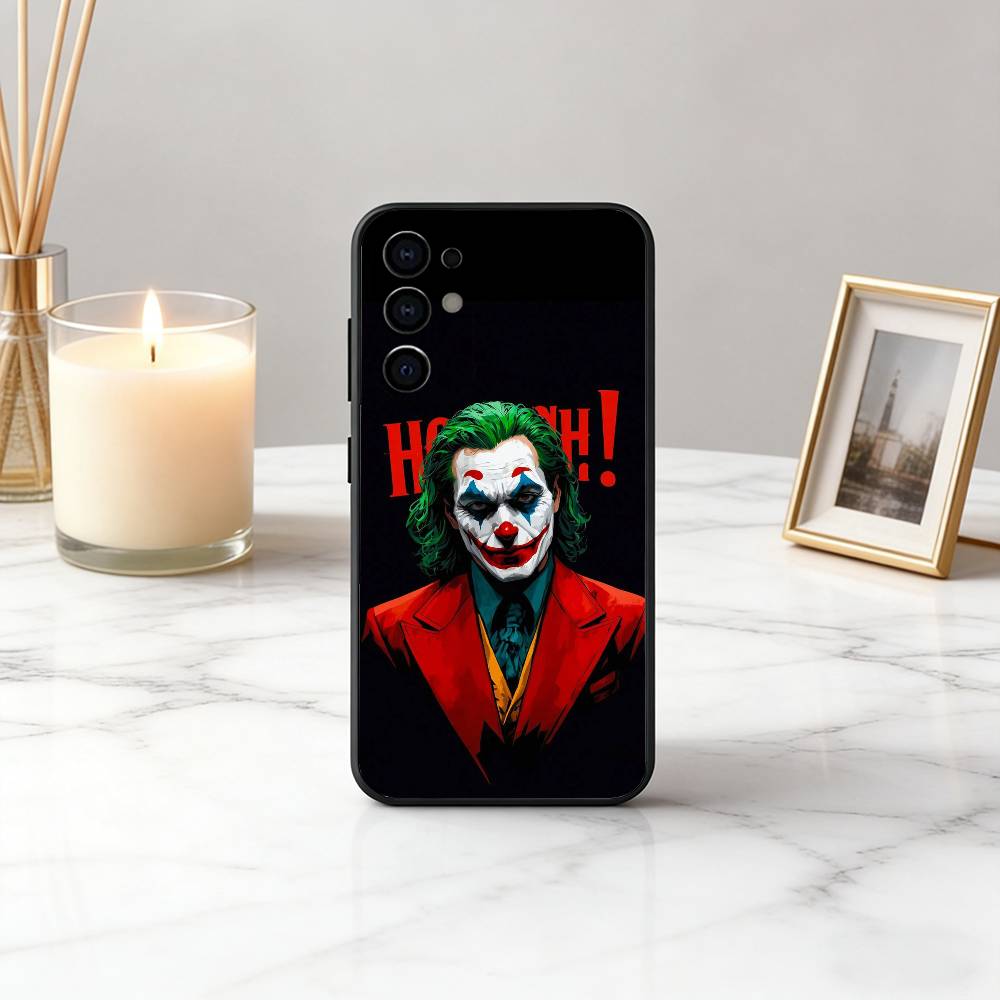H-Blije F-Gezicht J-Joker-achtige Telefoonhoesje Zwart Siliconen Zacht Voor Samsung S25,S24,S21,S22,S23,S30,Ultra,S20,Plus,Fe,Lite