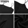 WTEMPO Sleeveless Red Black Club Party Long Dresses Women Spring Summer Basic Bodycon Stretchy Slim Solid Side Slit Dresses