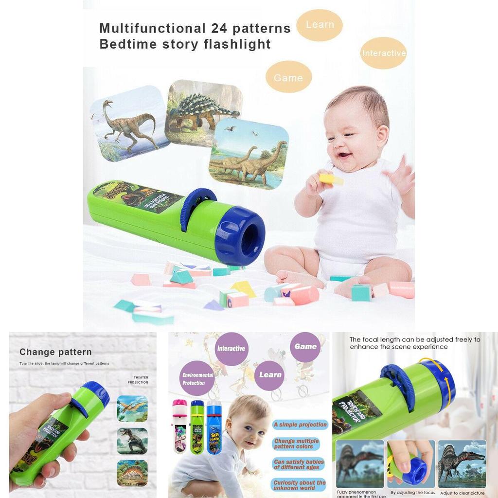 Torch Projector For Kids Featuring 24 Colorful Patterns And Themes**